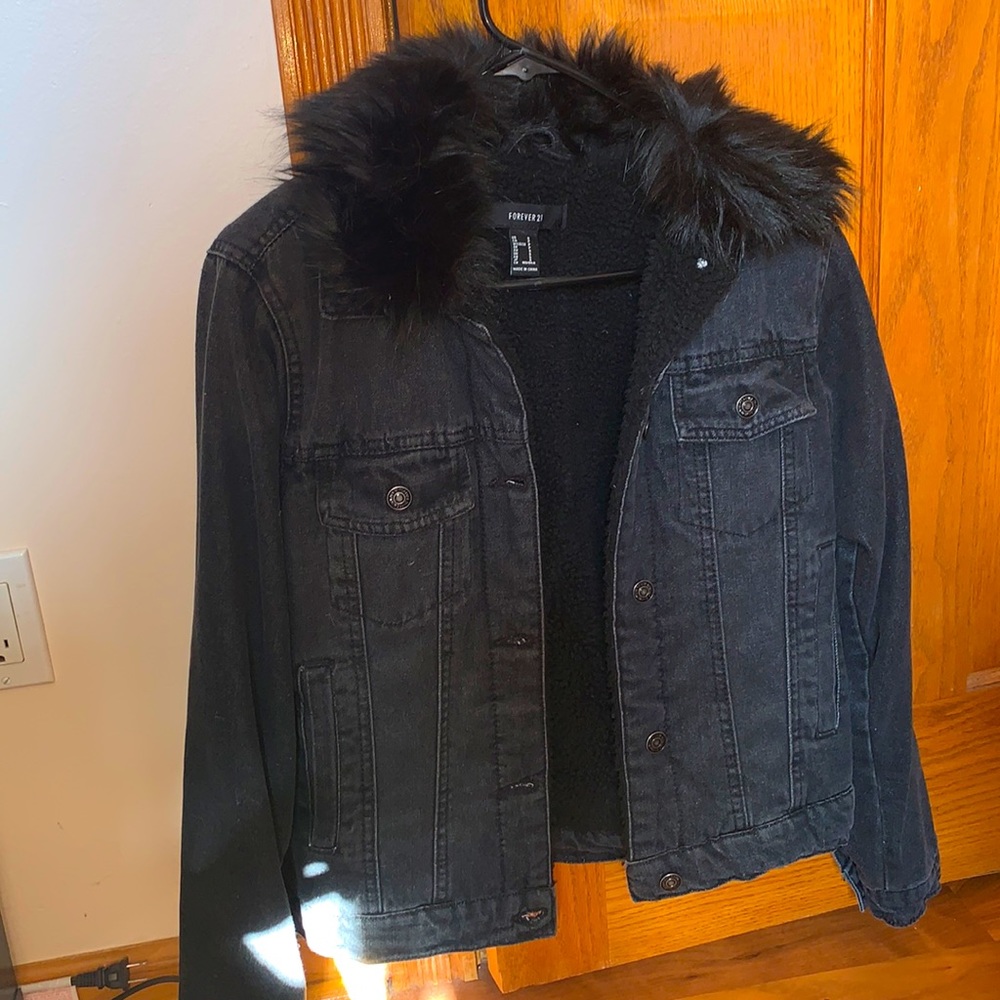 Black jean jacket